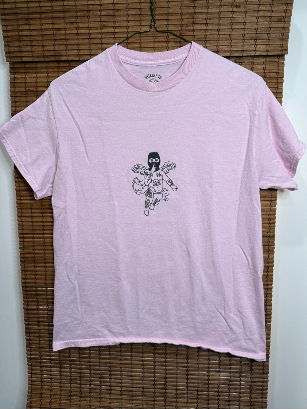 Light Pink Graphic Crewneck T-Shirt
